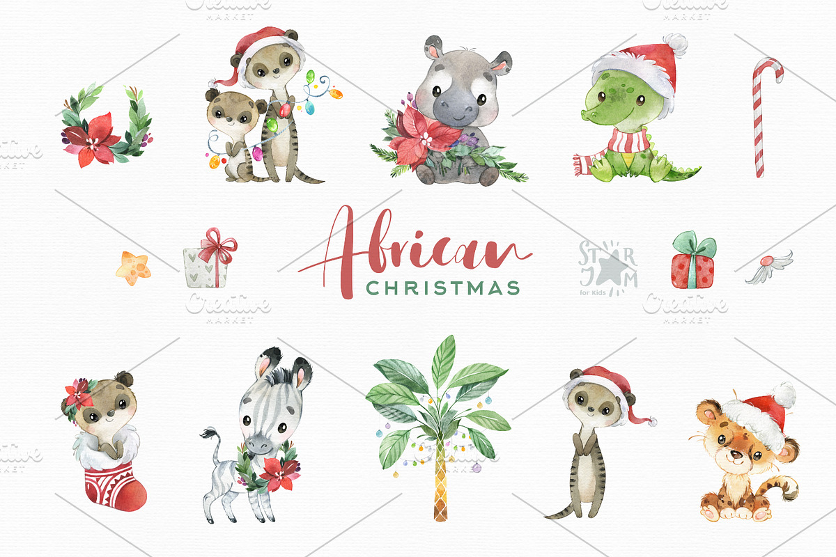 African Christmas Collection, an Animal Illustration by StarJam (Photo 4 of 5)
