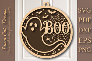 Boo Halloween Sign SVG, a Work Illustration by Digital Artistic99