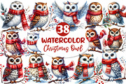Christmas Owl Clipart PNG, an Illustration by Dream Creation (Thumbnail 1 of 7)
