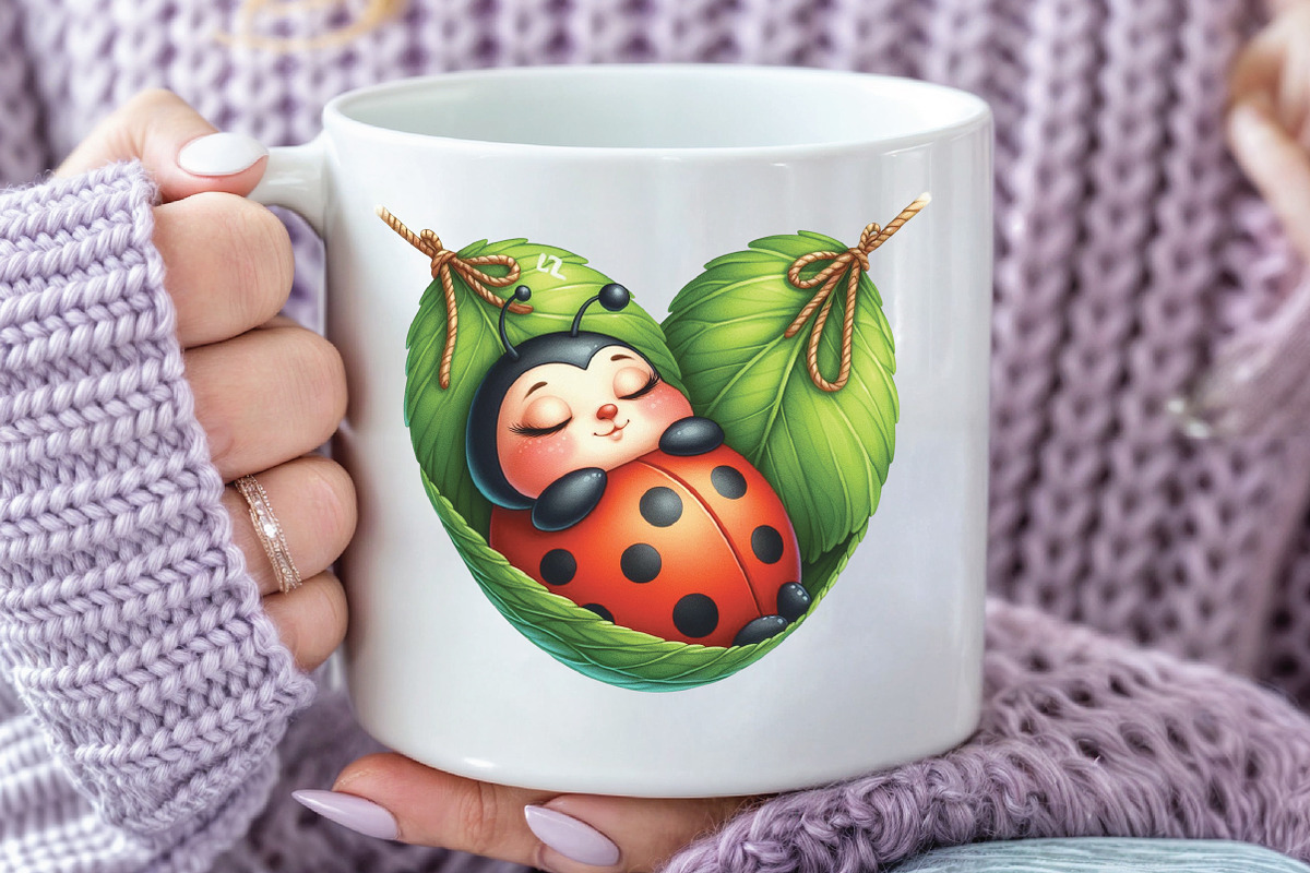 Cute Cartoon Autumn Ladybug Clipart, an Illustration by CraftArtStudio (Photo 5 of 6)