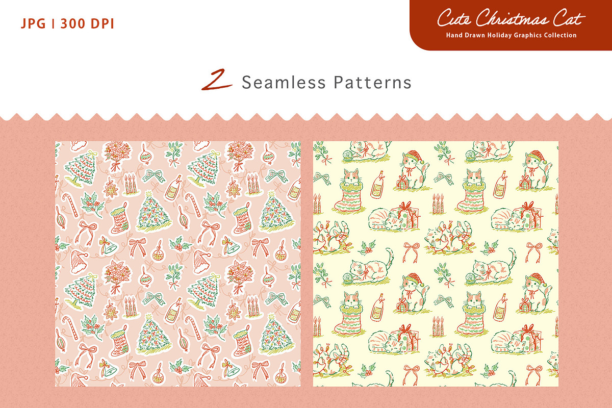 Christmas Cat Line Art Collection, an Object Graphic by Sawango Designs (Photo 7 of 11)