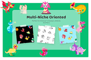 Dinosaur Cartoon Stickers, an Emoji Icon by Vectors Market (Thumbnail 4 of 6)