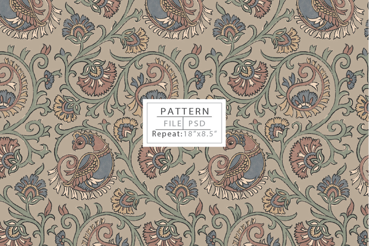 Traditional Kalamkari, a Pattern Graphic by Print Diaries (Photo 1 of 4)