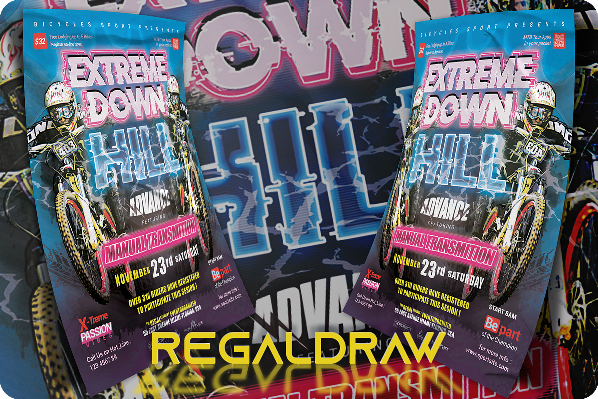 Downhill Sport Event Flyer, a Flyer Template by regalDRAW (Photo 4 of 6)