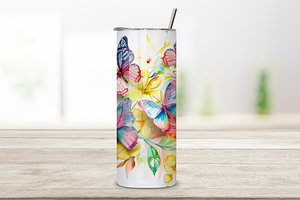 3D Butterfly Fantasy Tumbler Wrap