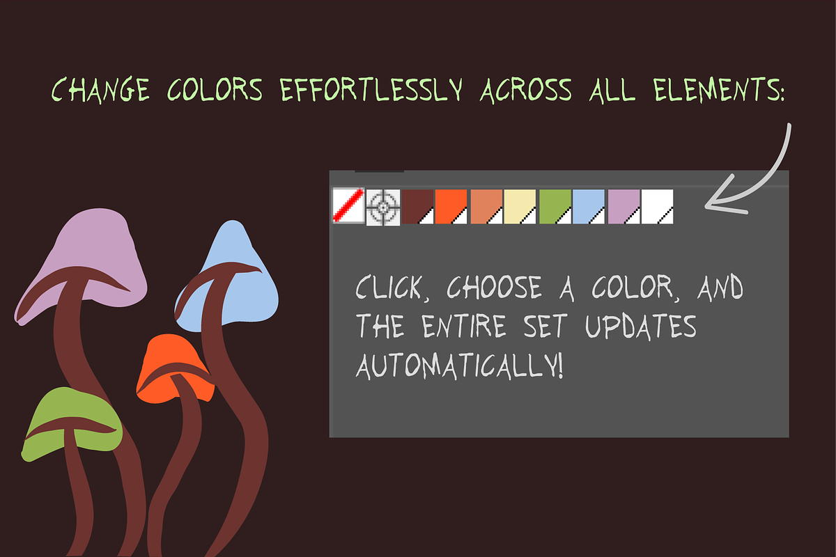 Mushrooms clipart PNG and vector, a Healthcare Illustration by Paper Cherry (Photo 5 of 12)