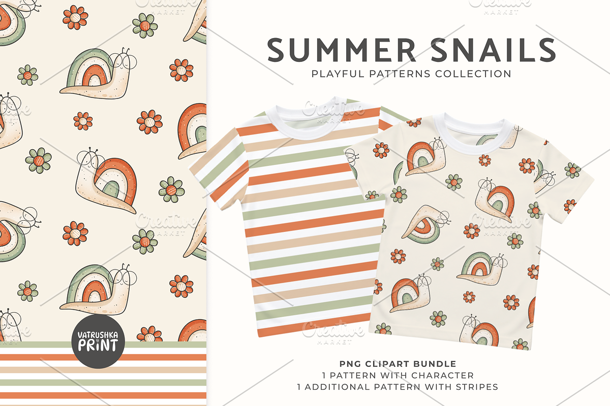 Kids pattern for summer fabrics, a Pattern Graphic by vatrushkaprint_store (Photo 1 of 6)