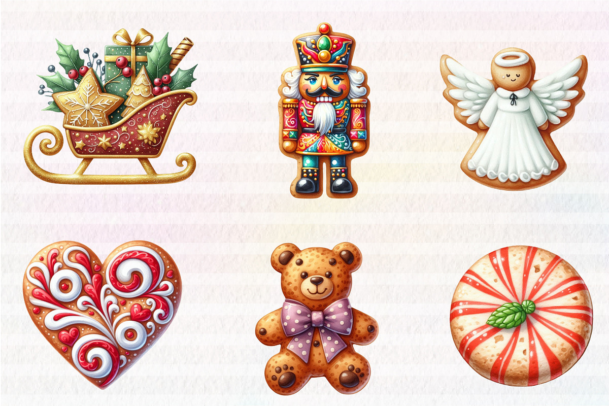Christmas Cookie Clipart Bundle, an Illustration by CreationArt (Photo 2 of 6)