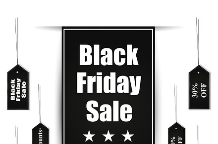 Black friday sale banner design set