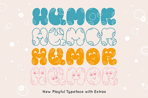 HUMOR playful font family