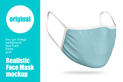 Face mask mockup original, a Mask Mockup by Radmila (Thumbnail 1 of 6)