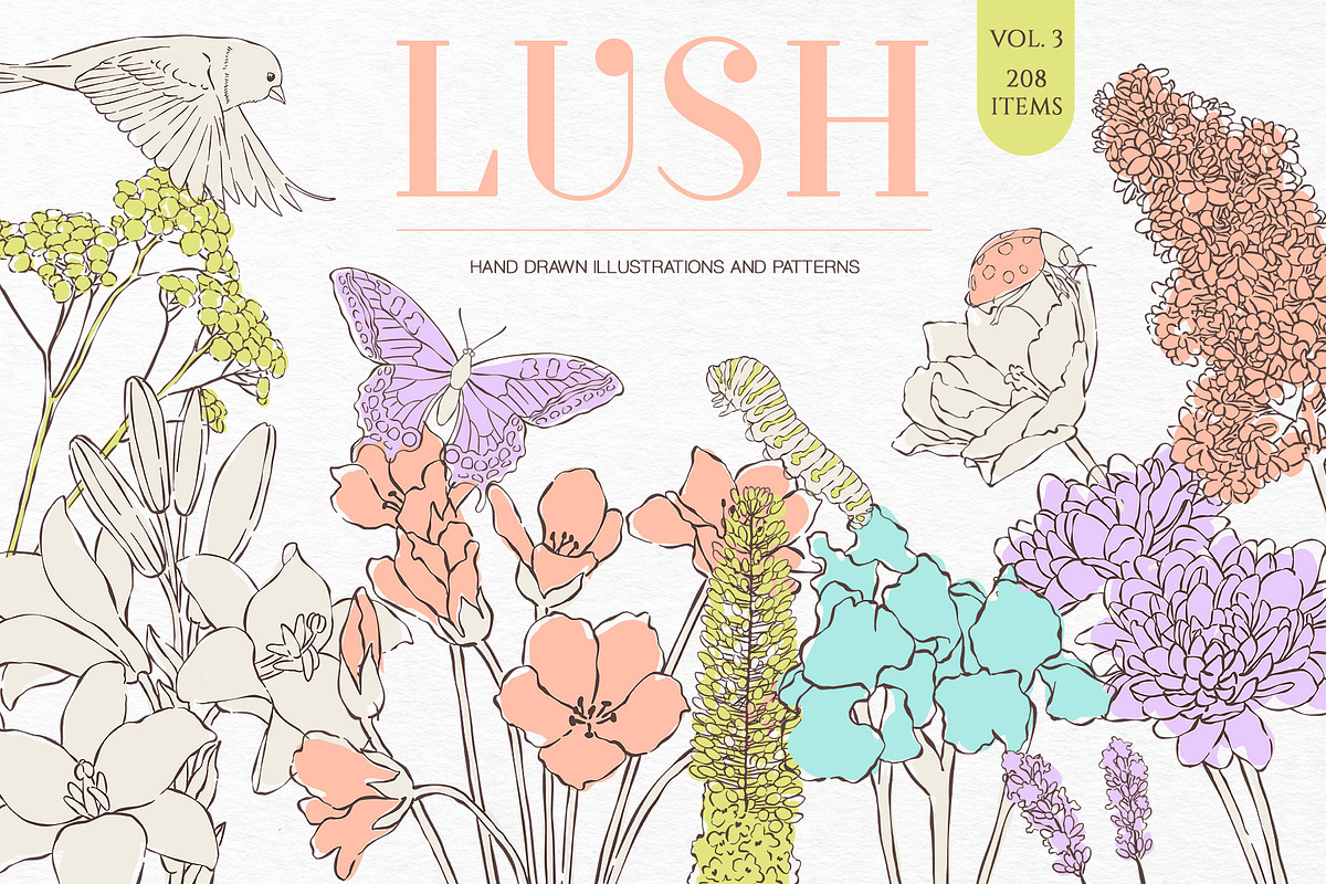Lush Vol. 3 Collection, a Seasonal Illustration by GVGraphics (Photo 1 of 21)