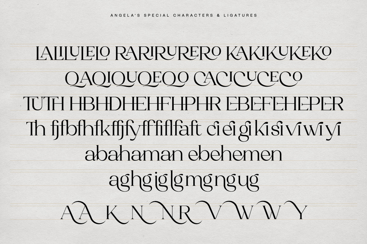 Angela - A Timeless & Elegant Serif, a Serif Font by Annivers Type (Photo 10 of 11)