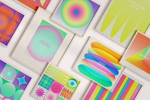 Vector Neon Gradient Shapes