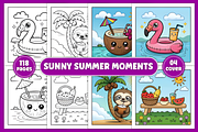 Sunny Summer Moments Coloring Book, a Seasonal Illustration by Coco Bloom (Thumbnail 1 of 4)