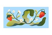 Abstract gradient flowers cards set, a Decorative Illustration by PaperTrident (Thumbnail 3 of 8)