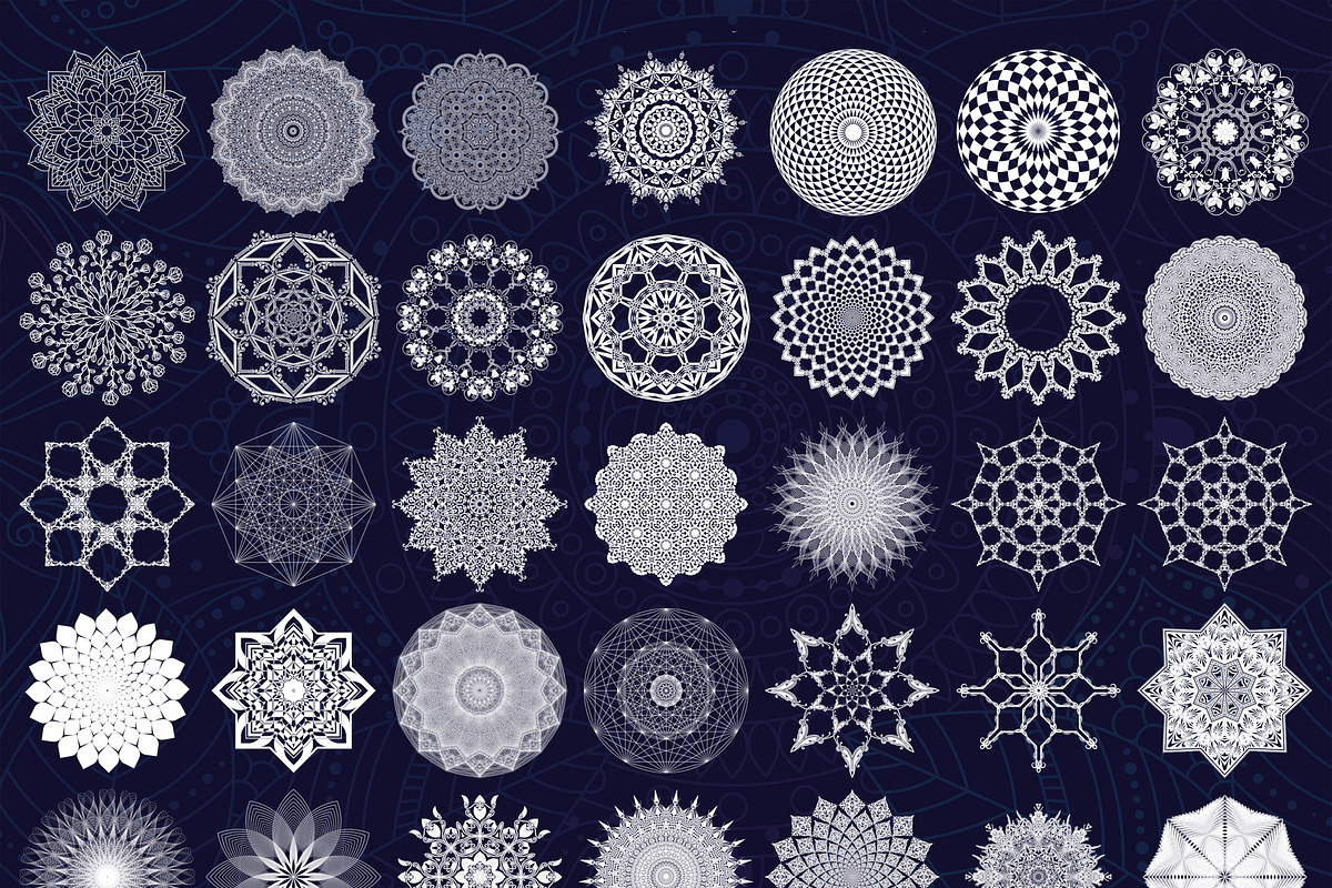 67 Procreate Mandala Stamps Mandalas, a Brush Add-On by Endete & Mazak brushes (Photo 2 of 5)
