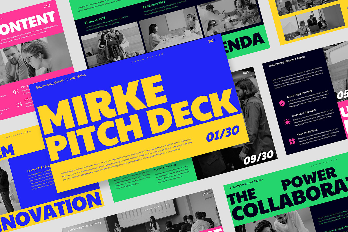 Mirke : Vibrant Color Keynote, a Presentation Template by Punkl Camp (Photo 1 of 9)