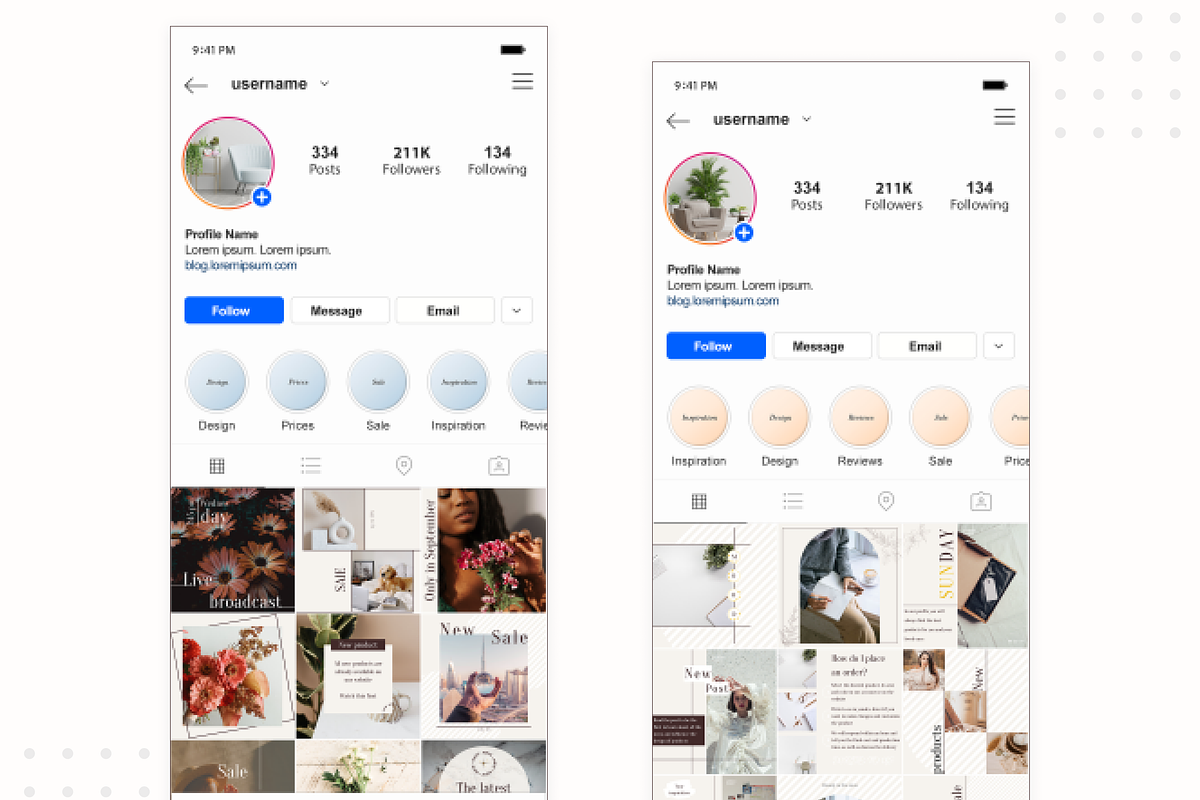 50 Canva templates (stories & feed), a Social Media Template by KaluginaWEB (Photo 7 of 13)