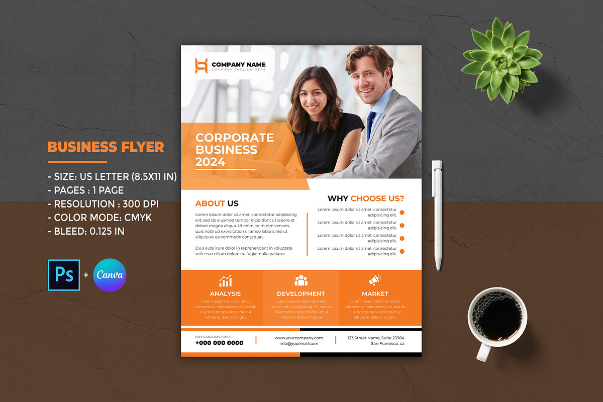 Business Flyer | Corporate Flyer, a Flyer Template by Designscozy (Photo 1 of 5)