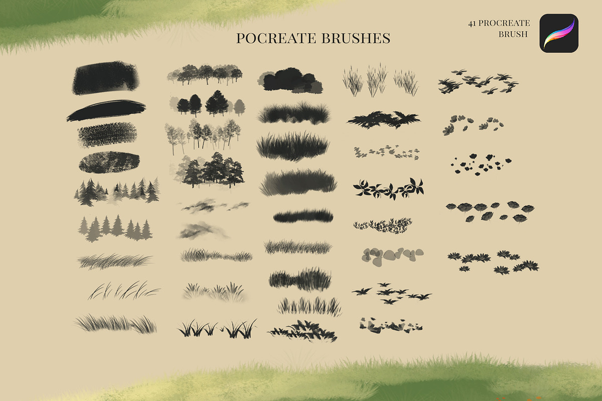 Environment Procreate brushes, a Brush Add-On by sparklePixieStudio BRUSH (Photo 5 of 8)