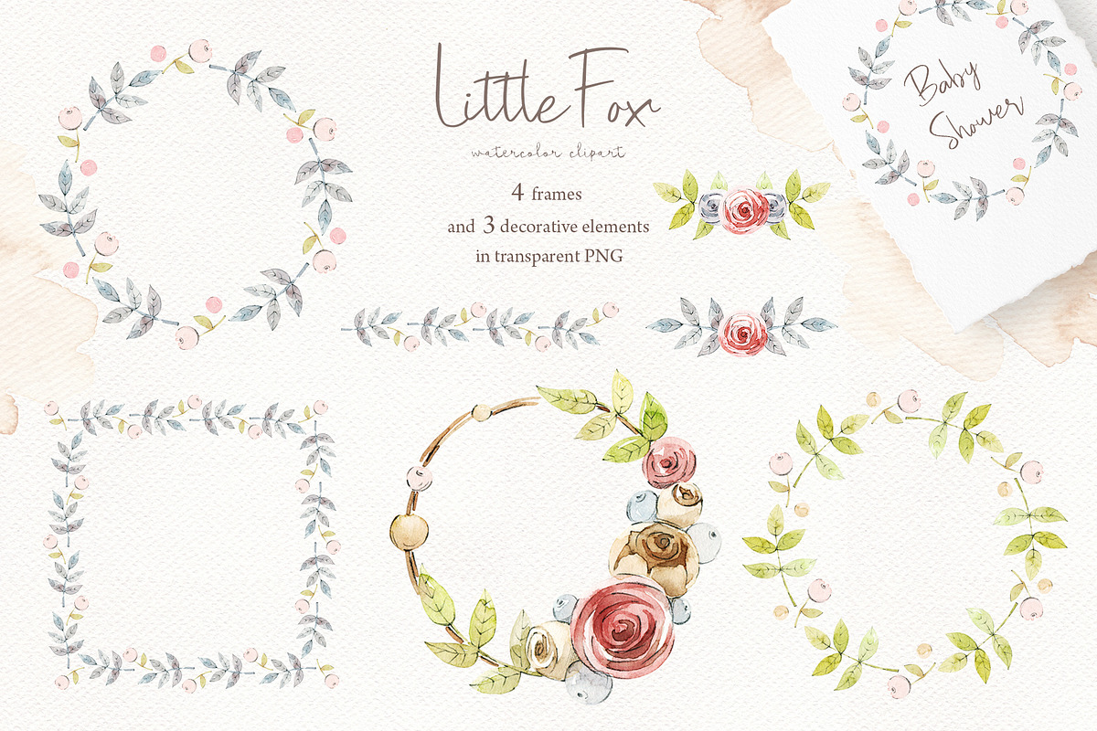 Little Fox Collection, an Animal Illustration by svetsum (Photo 4 of 9)