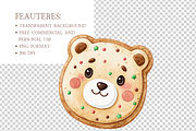 Watercolor Christmas Cookies Clipart, a Food Illustration by MockupWizard (Thumbnail 4 of 5)