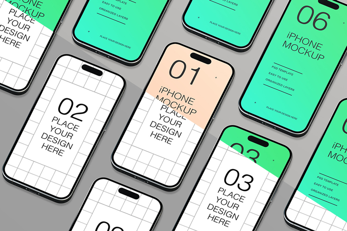 Showcase Screen Iphone Mockup, an iPhone Mockup by Jiwstudio (Photo 2 of 2)