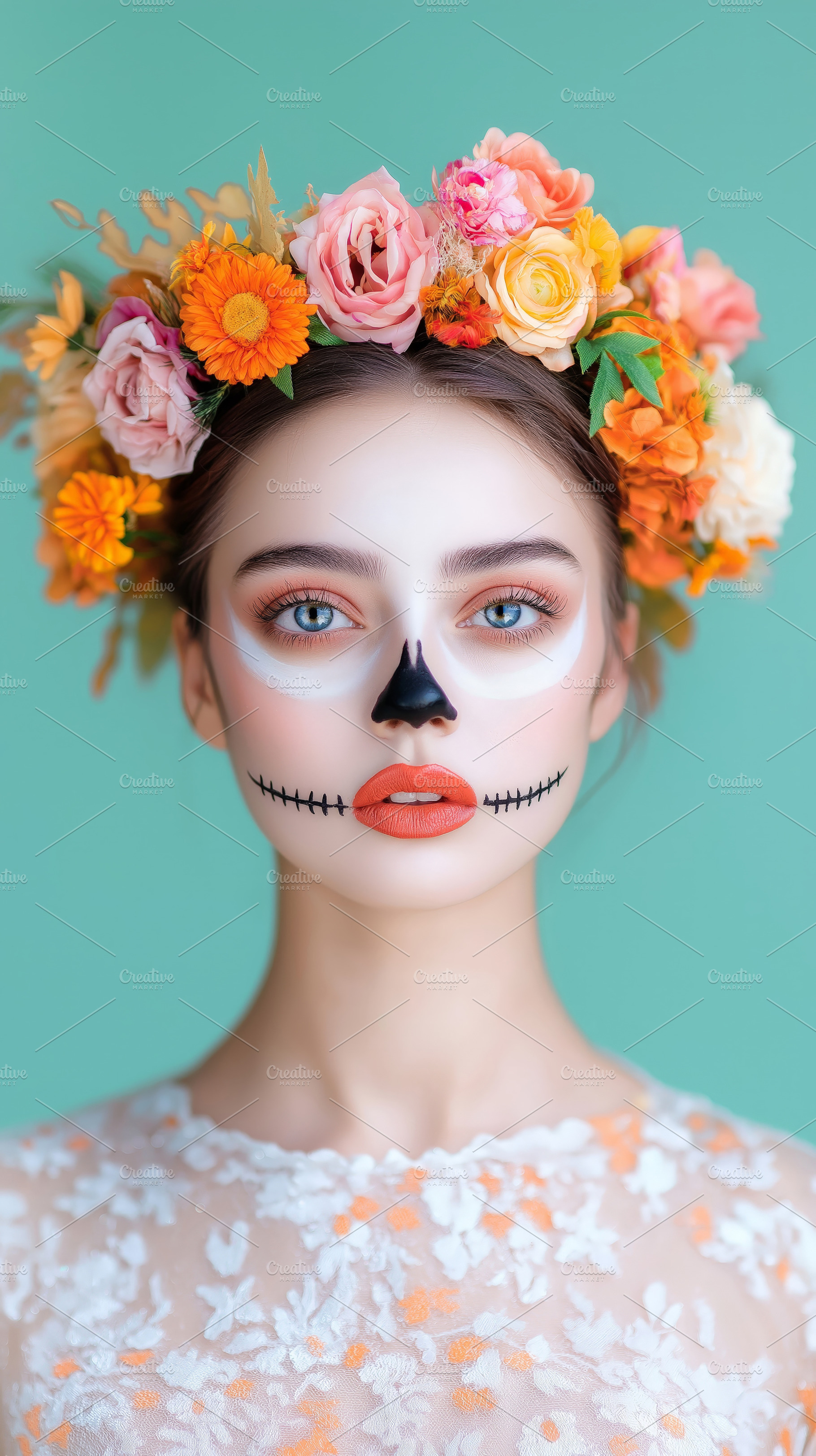 Woman Wearing a Floral Crown, a Person Photo by Hamza067