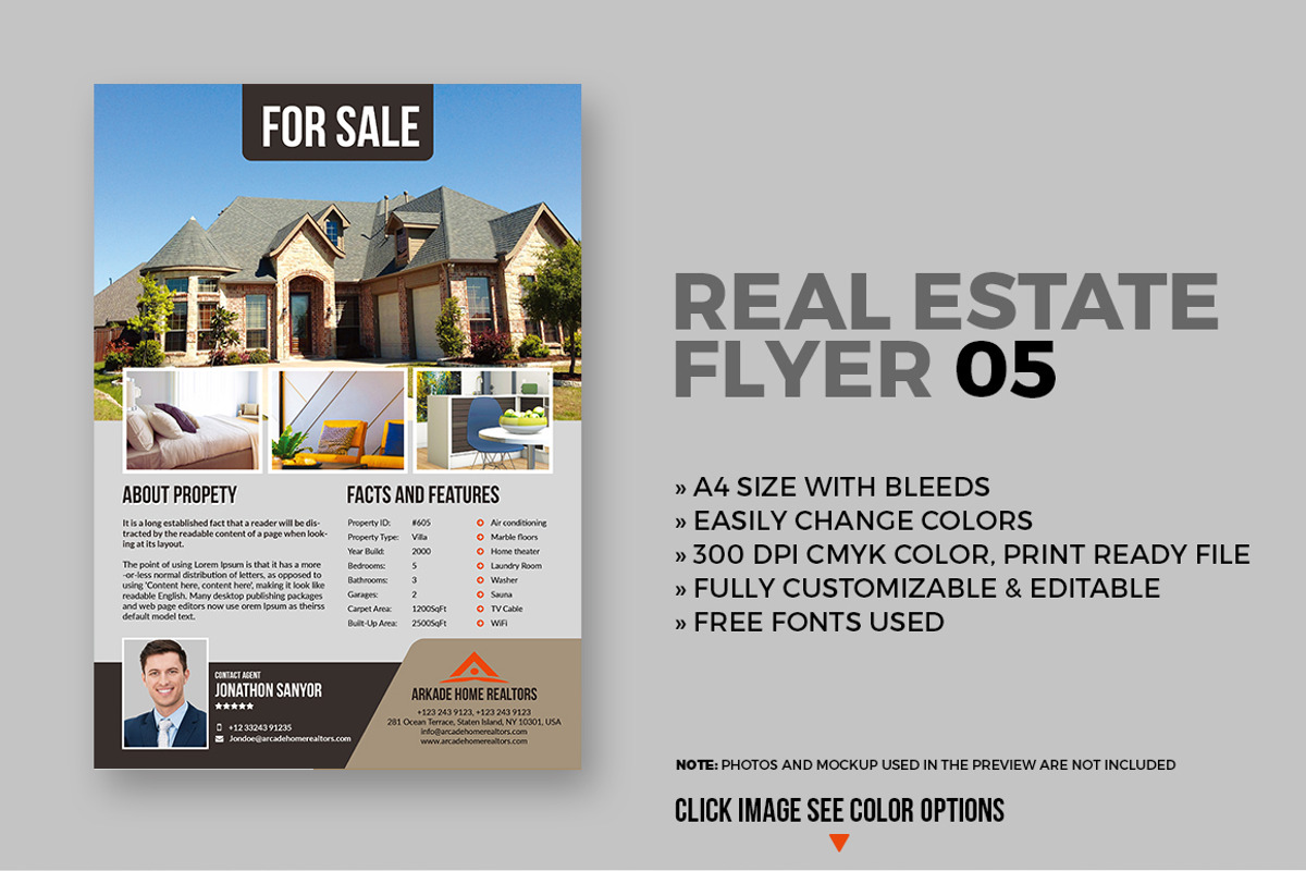 15 Real Estate Flyers Bundle, a Flyer Template by GraphicsEgg (Photo 6 of 16)