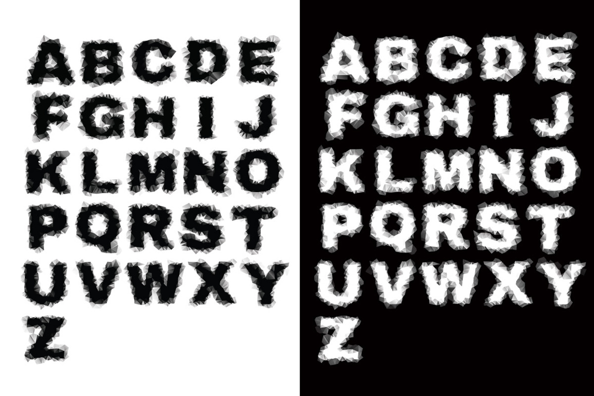 Abstract Geometric Letter Alphabet, an Object Graphic by Transfuchsian (Photo 2 of 3)