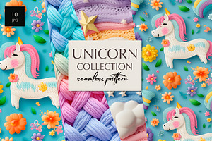 3d Unicorn Pattern