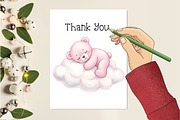 Watercolor Pink Cute Blush Teddy Png, an Illustration by Creative Art (Thumbnail 7 of 10)