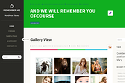 Rmemeber Me - Responsive WP Theme, a WordPress Template by UltraFX (Thumbnail 1 of 5)