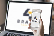 Number 4 house logo design template, a Branding & Logo Template by Amadul11 (Thumbnail 4 of 4)