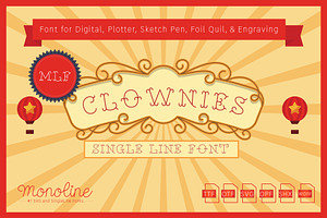 MLF Clownies - Single Line Font