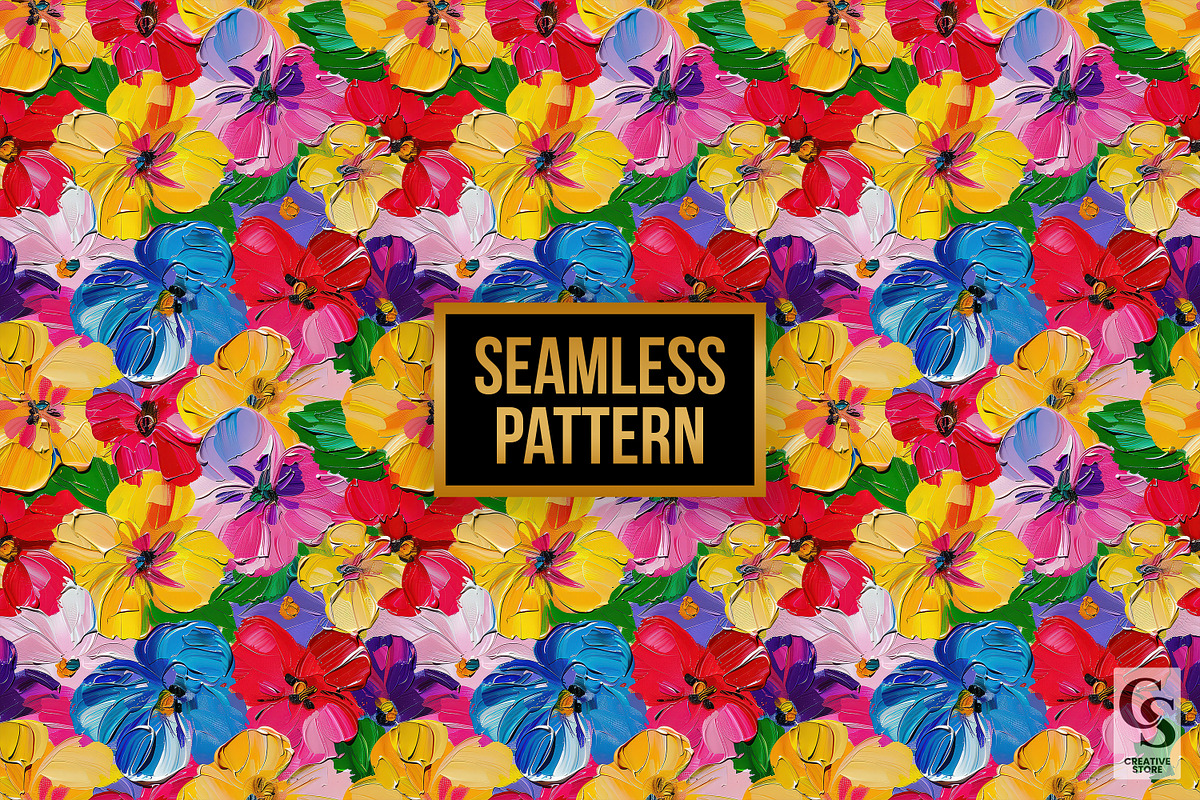Acrylic Paint Hibiscus Floral Papers, a Pattern Graphic by Creative Store (Photo 4 of 6)