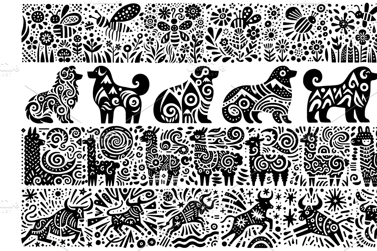 Vintage Animals and Pets Folk Art, a Decorative Illustration by devastd (Photo 20 of 29)