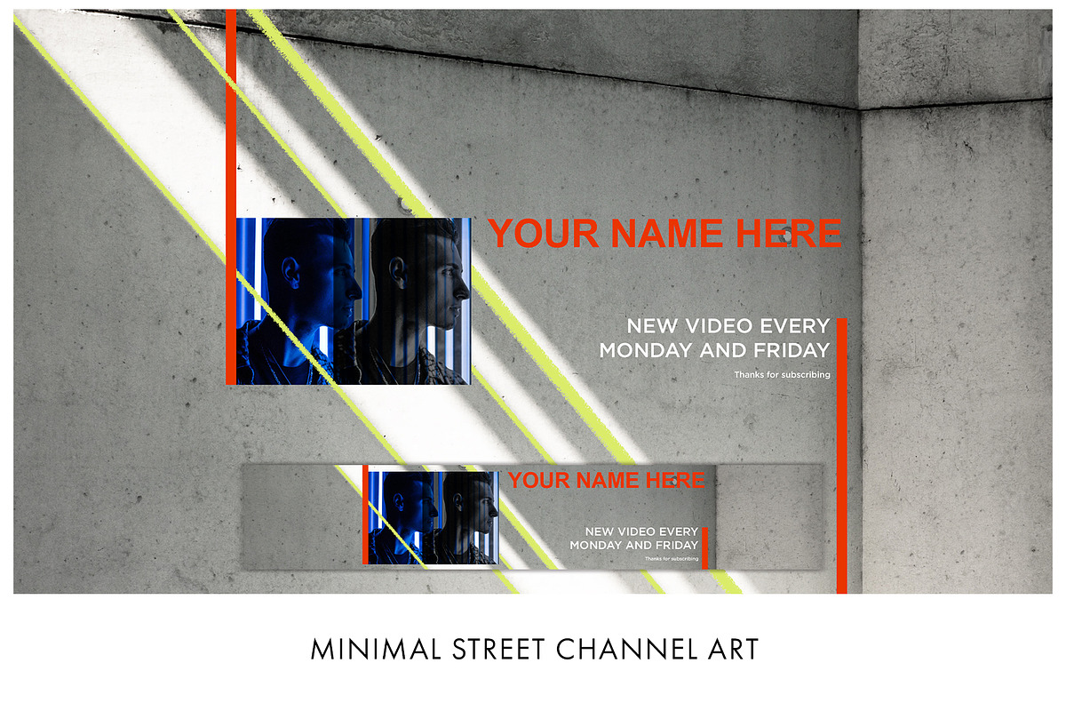 Minimal Street Youtube Branding Kit, a Social Media Template by Tangerine Nation (Photo 2 of 7)