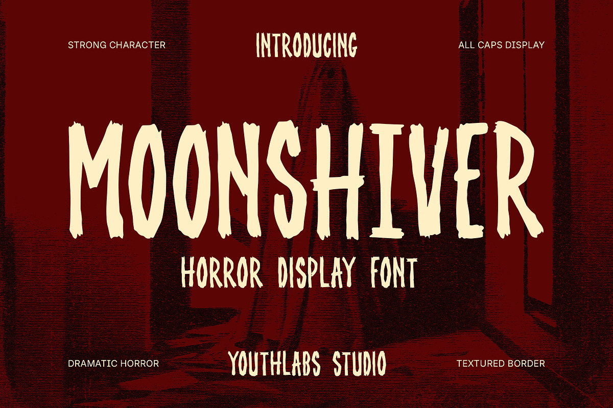 Moonshiver - Horror Display Font, a Handwritten Font by Youthlabs Studio (Photo 1 of 12)