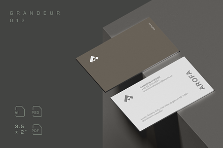 Grandeur Business Card 012, a Business Card Template by baqoos