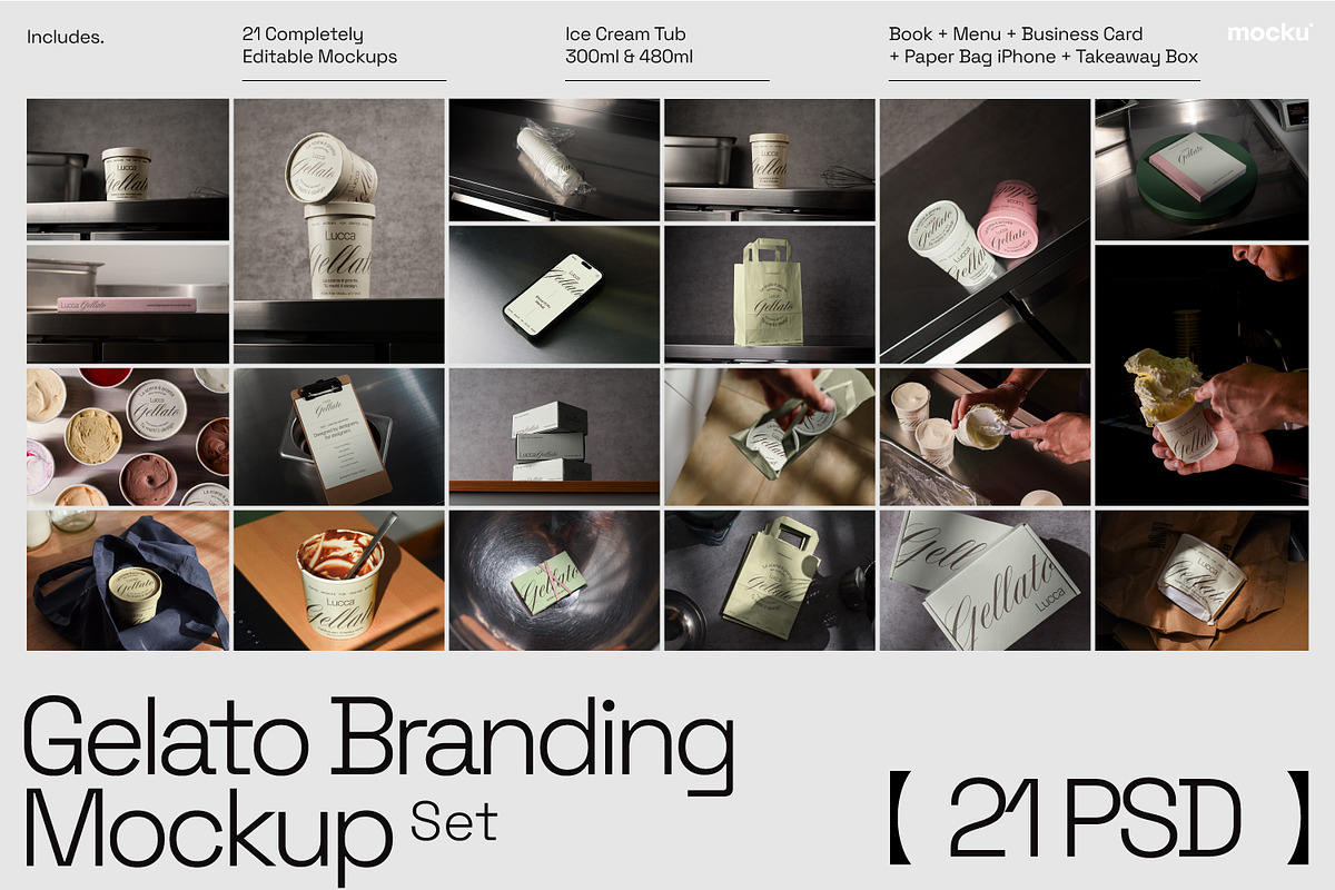 Gelato Branding Mockup Set, a Cups & Container Mockup by Mocku (Photo 19 of 20)