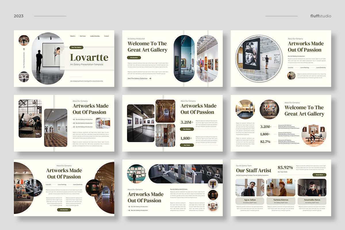 Art Gallery Google Slides Template, a Presentation Template by fluffstudio (Photo 2 of 4)