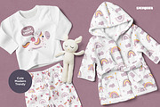 Unicorn Clipart & Rainbow Patterns, an Animal Illustration by Ejevyaka (Thumbnail 6 of 7)