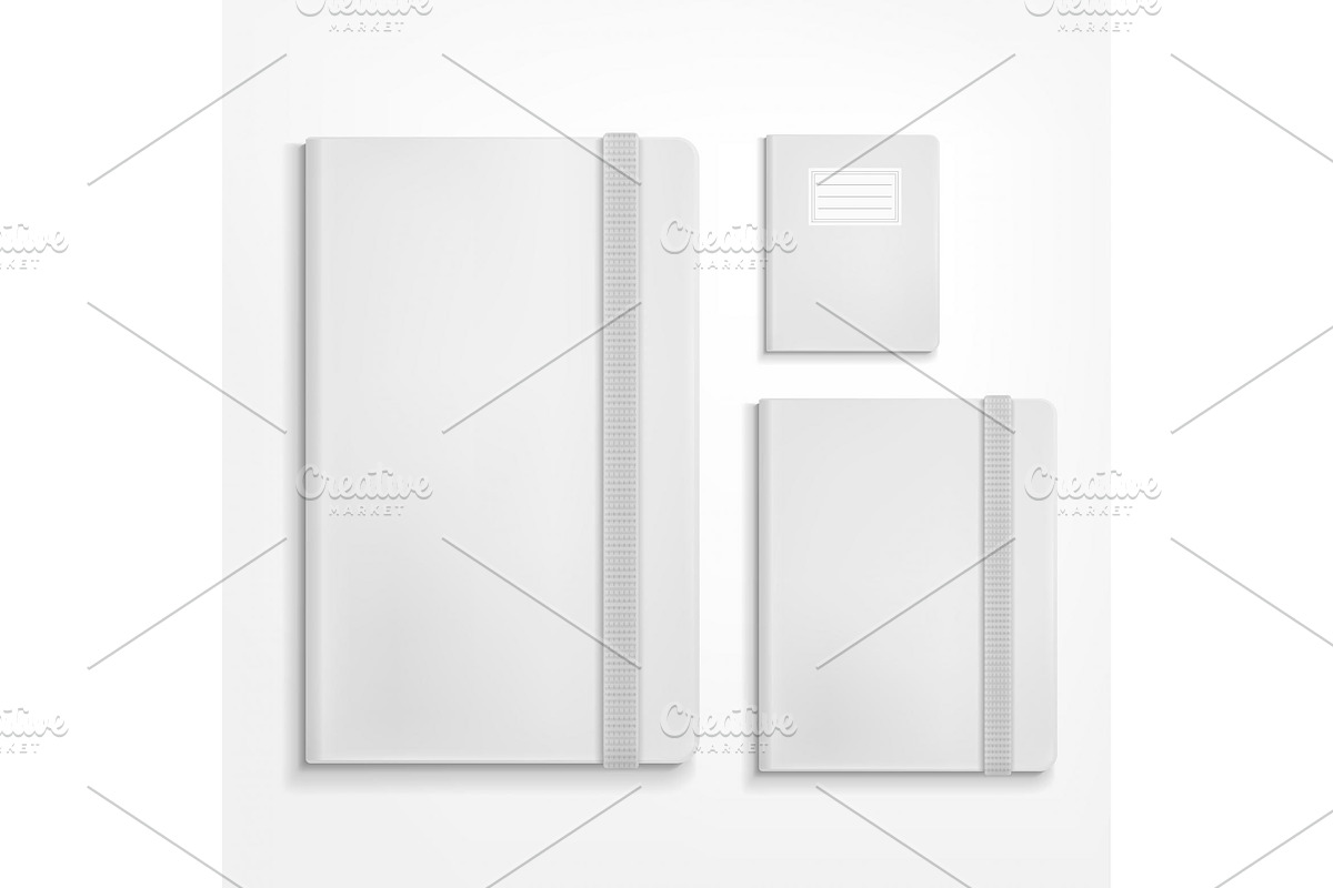 Blank booklets mockup set, a Print Template by TotallypicRF