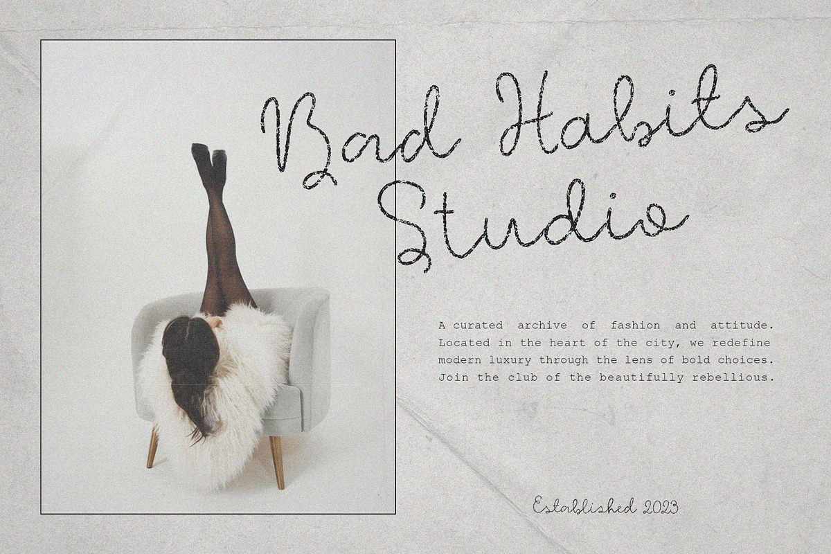 Perfect Stranger Raw Textured Font, a Script Font by AnMark (Photo 8 of 11)