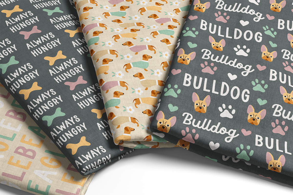 Cute puppy dog pattern bundle, a Pattern Graphic by RevolutionizZed (Photo 2 of 17)