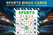 Sports Bingo Game Printable, a Print Template by Graphicsnext (Thumbnail 2 of 4)