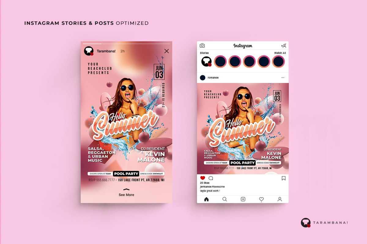 Hello Summer Party Flyer, a Flyer Template by Plan B (Photo 2 of 3)