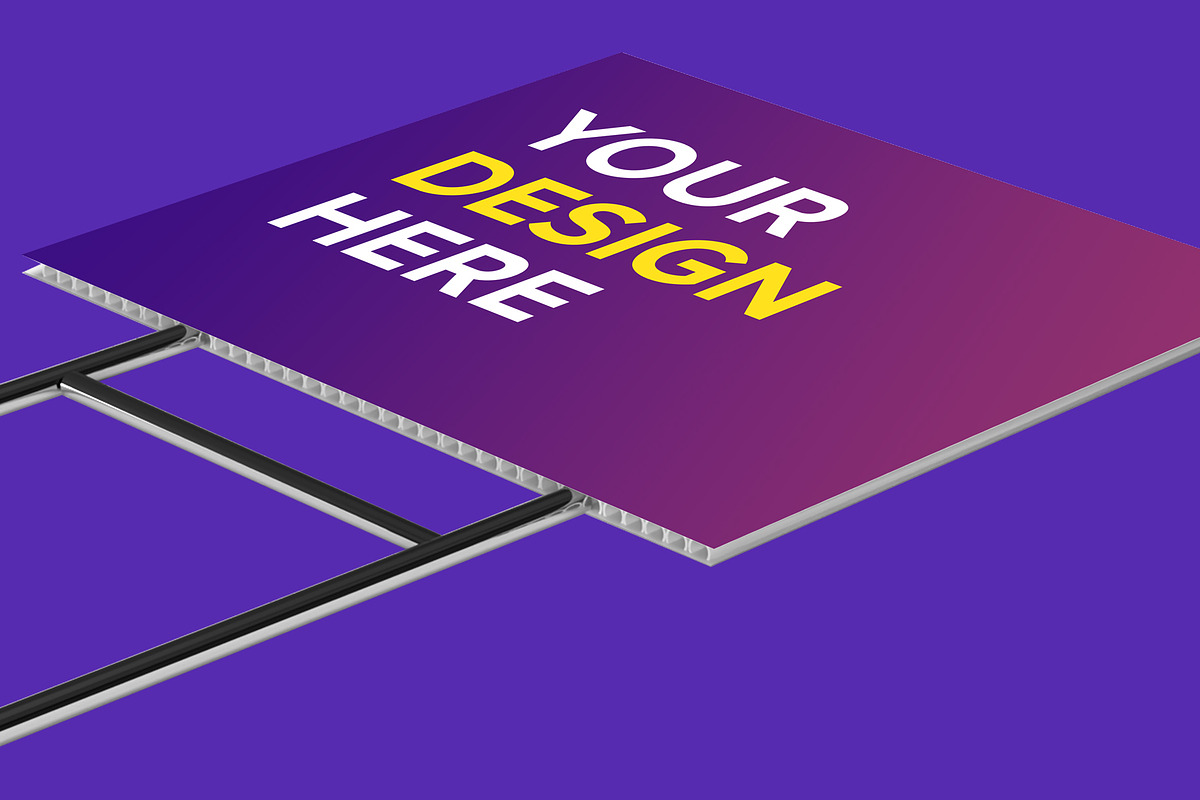 Corrugated Yard Sign Mockup, an Advertising Mockup by IFBdesign (Photo 6 of 11)